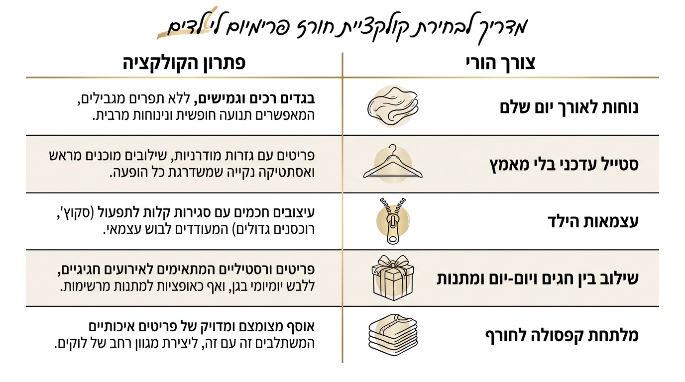 צרכי הורים מול פתרונות בקולקציית ילדים של היפסטר סטייל